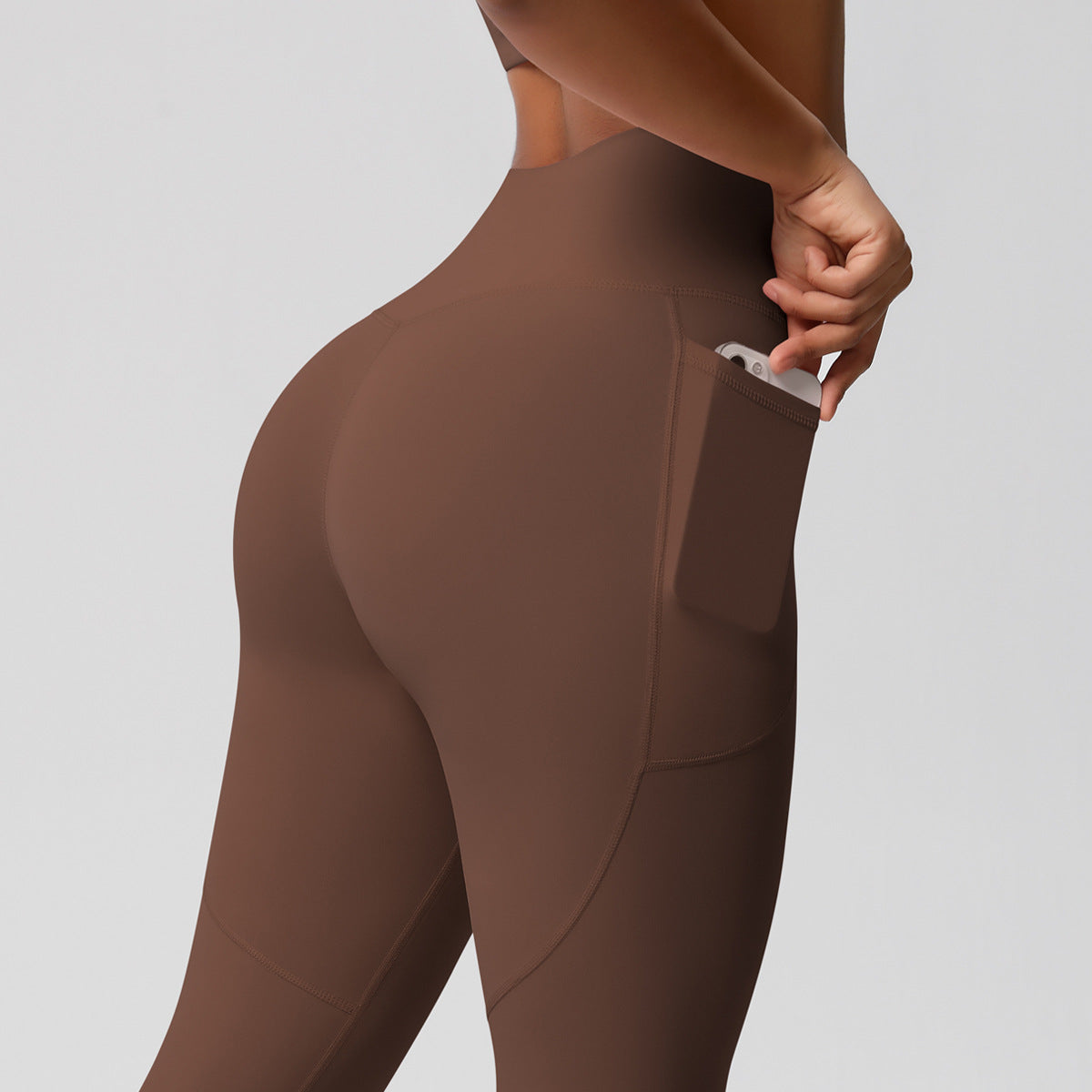 Essential Pocket Leggings - Brown